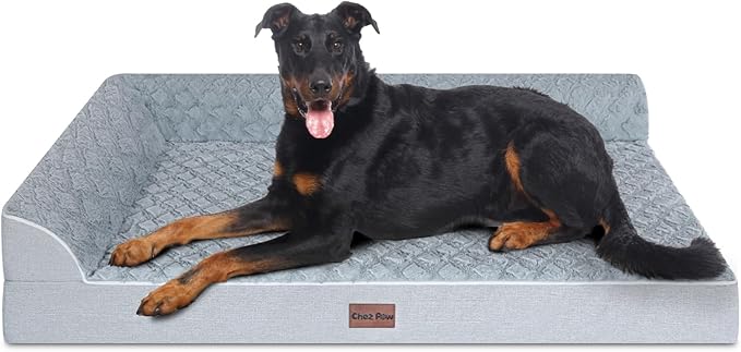 XXXL Dog Bed for Extra Large Dogs, Orthopedic Dog Bed with Bolsters, Waterproof Dog Beds with Removable Washable Cover and Nonskid Bottom, Pet Couch Bed for Giant Breed Dogs