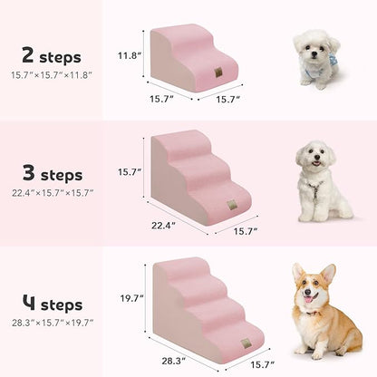 Mestuel 3-Tiers Foam Dog Stairs for Couch Sofa Bed 60 lbs,