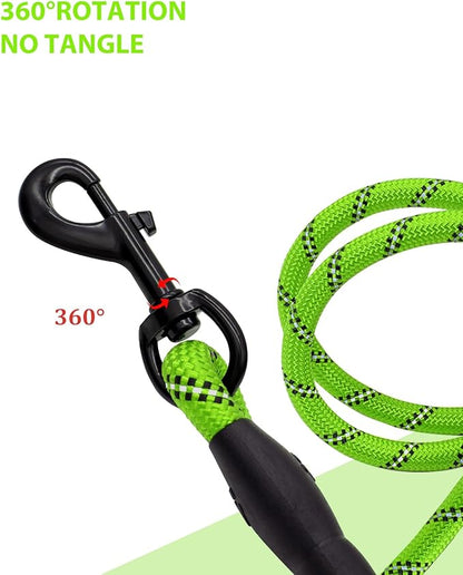 Dog Leash Heavy Duty 4/5/6FT Reflective 5'*1/2'', Green