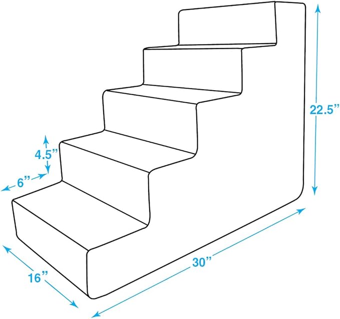 Best Pet Supplies Dog Stairs for Small Dogs & Cats 5-Step
