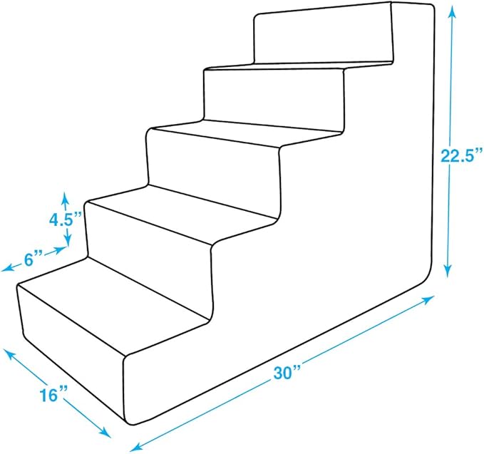 Best Pet Supplies Dog Stairs for Small Dogs & Cats 5-Step
