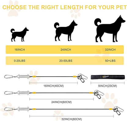 Dog Seat Belt Harness for Car 5-in-1 Coated Leash(2 Pack 24 inch/60