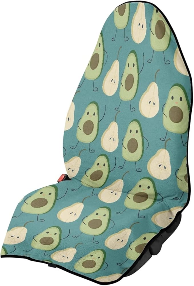 Yewattles Avocado Pattern Waterproof Bucket Car Seat Protector