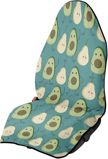 Yewattles Avocado Pattern Waterproof Bucket Car Seat Protector