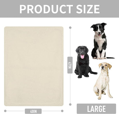 furrybaby Dog Blanket Soft Dog Blankets for Large Dogs Puppy Essentials Washable Fluffy Sherpa Fleece Cat Blanket 40x47 Inches for Bed Furniture Couch Sofa (Double-Layer Large
