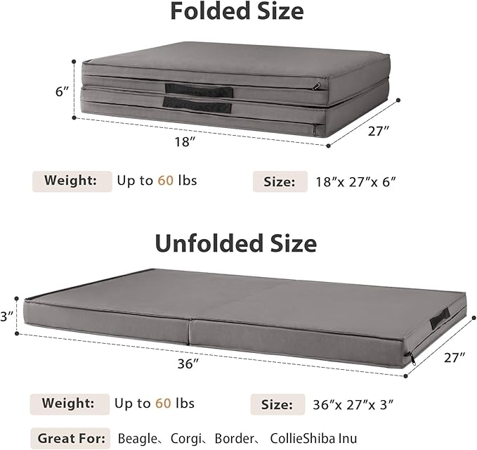 RRPETHOME Waterproof Outdoor Dog Beds Large Sized Dog