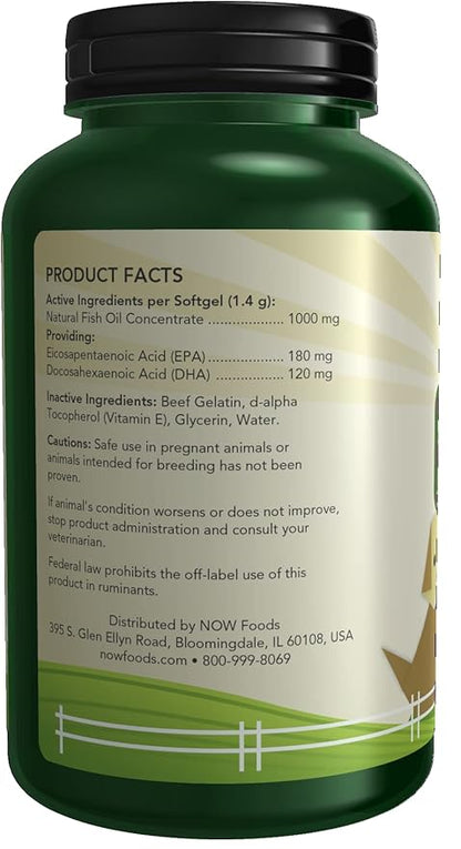 NOW Foods Pet Health 3 Supplement, 180 Softgels