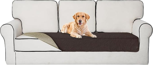 Easy-Going Waterproof Dog Bed Cover Reversible Leak Proof Pet Blanket Replacement Mat for Furniture Washable Couch Cover Sofa Cover for Dogs Cat(30x70 Inch, Chocolate/Beige)