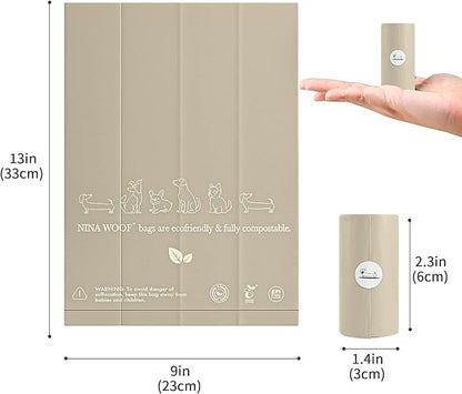 100% Certified Home Compostable and Biodegradable Dog Poop Bags D6400 & 13432 Compliant 90 Bags 6 x