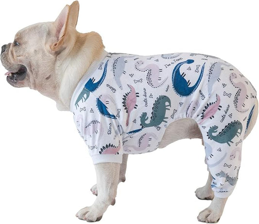 CuteBone Soft Puppy Pajamas Cute Dog Pjs Jumpsuit Pet Clothes Apparel P160M Medium