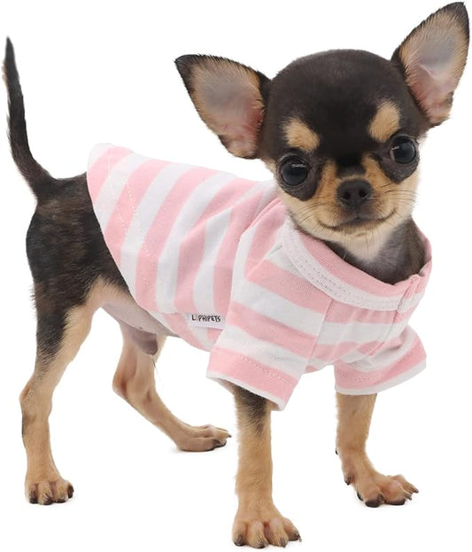 LOPHIPETS 100% Breathable Cotton Striped Dog Tee Shirt