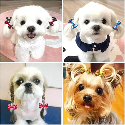 100pcs Pet Dog Bows 1.37x0.98 inch,