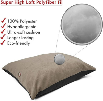 Majestic Pet Rectangle Large Dog Bed Washable – Non Slip Comfy Pet Bed – Dog Crate Bed Super Value Pillow Dog Bed – Dog Kennel Bed for Sleeping 46 x 35 Inch