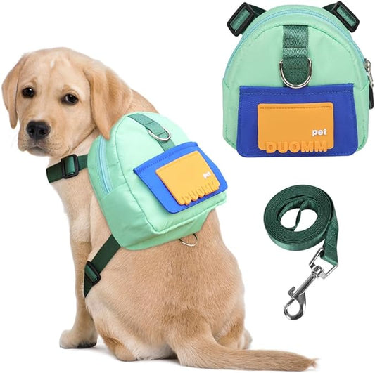Dog Backpack Harness with Leash