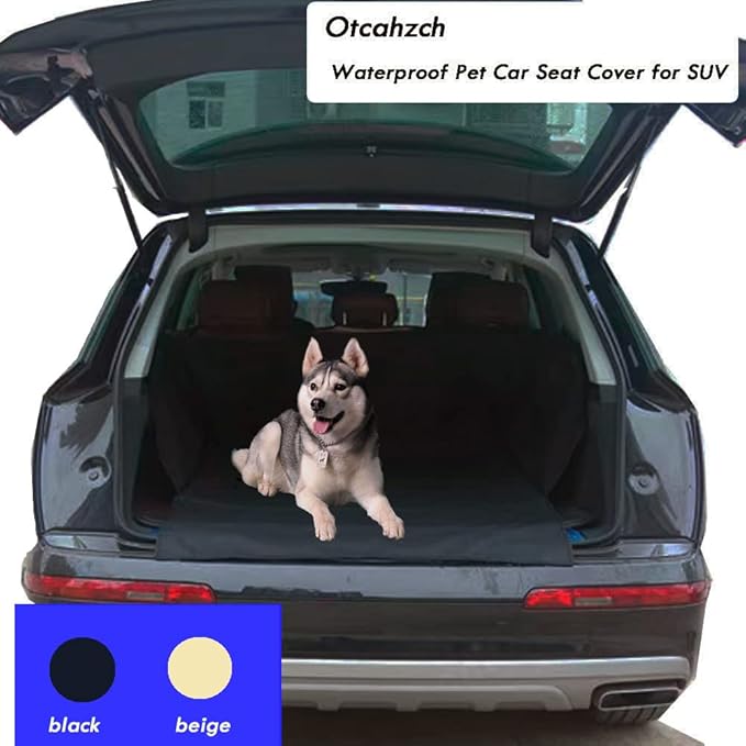 SUV Cargo Liner Dog Seat Covers for SUVs or Trucks SUVs(Black,51” X 39.5” X 17”)