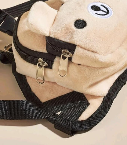 Cute Outdoor Backpack for Small Pets, Cream