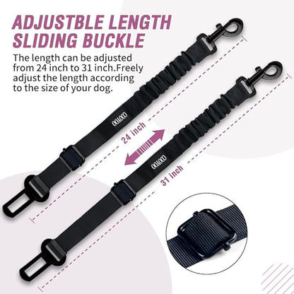 COOYOO Dog Seat Belt 3 Piece