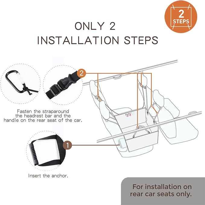 njnj Dog Car Seat Cover for Back Seat