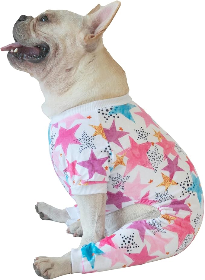 CuteBone Dog Pajamas Soft Fleece Puppy Clothes P181L Large