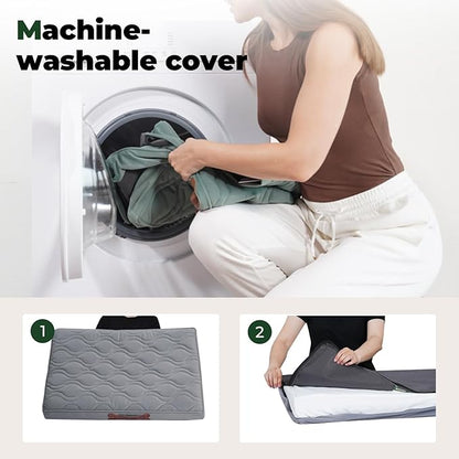 BALANCE Dog Crate Bed，Water-Resistant Orthopedic Dog Beds with Nonskid Bottom