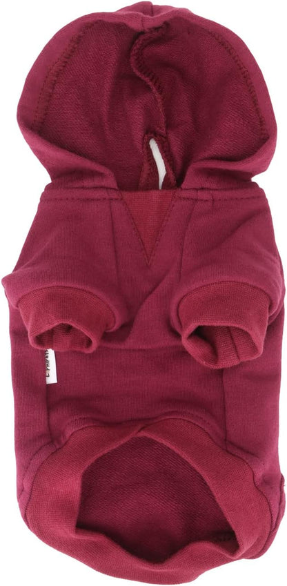 LOPHIPETS Lightweight Cotton Hoodie for Small Dogs – Hooded Sweatshirt for Chihuahuas Puppy and Toy Breeds-Red/L