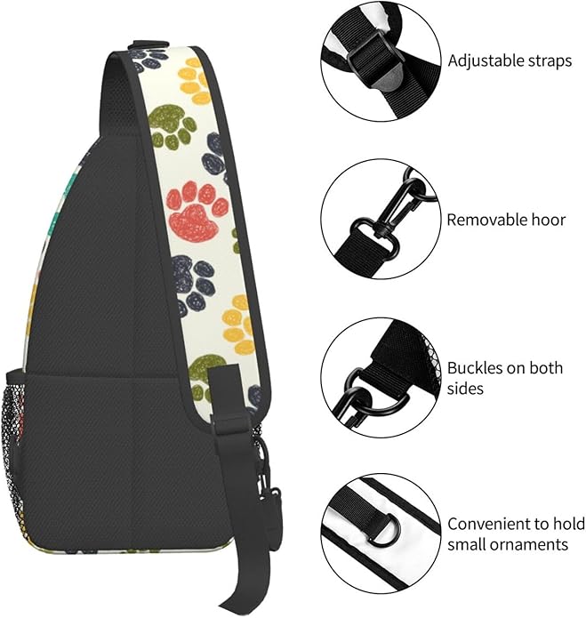 Stylish Sling Bag for Women Men Casual Backpack Crossbody Chest Shoulder Bag Gym Sports Travel Hiking Daypack