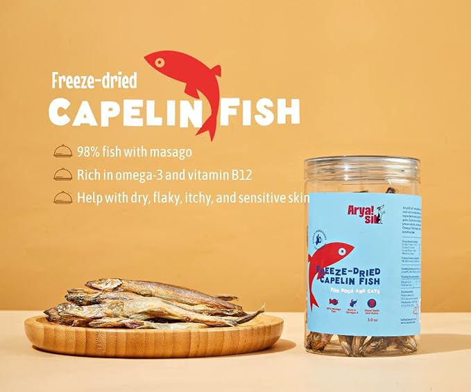 Freeze-Dried Single Ingredient Dog Treats (Capelin Fish)