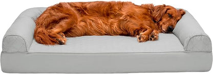 Furhaven Orthopedic Dog Bed for Large Dogs w/ Removable Bolsters & Washable Cover 95 lbs