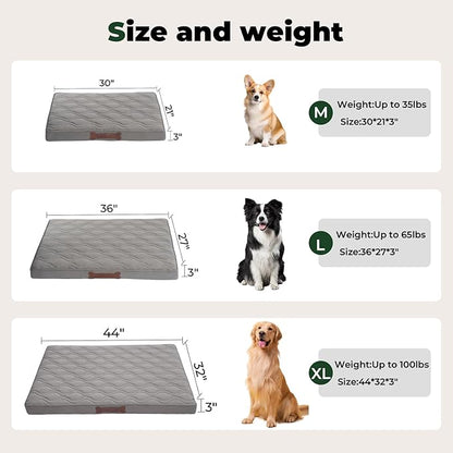 BALANCE Dog Crate Bed，Water-Resistant Orthopedic Dog Beds with Nonskid Bottom