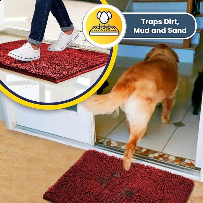 Muddy Mat® AS-SEEN-ON-TV Highly Absorbent Microfiber Door Mat and Pet Rug 35"X24"