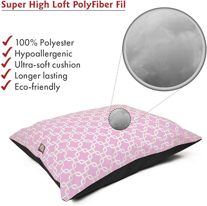 Majestic Pet Rectangle Medium Dog Bed Washable – Non Slip Comfy Pet Bed – Dog Crate Bed Super Value Pillow Dog Bed – Dog Kennel Bed for Sleeping 35 x 28 Inch