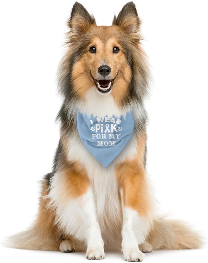 I Wear Pink for My Mom Dog Bandana (E30)