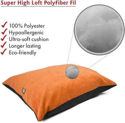 Majestic Pet Rectangle Large Dog Bed Washable – Non Slip Comfy Pet Bed – Dog Crate Bed Super Value Pillow Dog Bed – Dog Kennel Bed for Sleeping 46 x 35 Inch