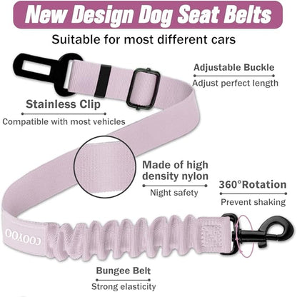 COOYOO Dog Seat Belt 3 Piece