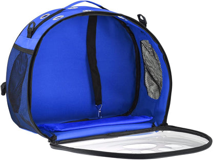 Pet Carrier Backpack, cat Carrier Bag, cat Dog Carrier Bag, Bird Carrier Bag, Backpack Carrier with Foldable Shoulder Strap, Designed for Cats and Puppies, Airline Approved, Travel, Hiking (Blue)