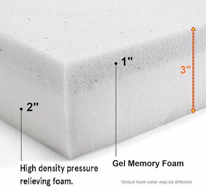 Dogbed4less Memory Foam Platform Dog Bed 24X16X3 Space