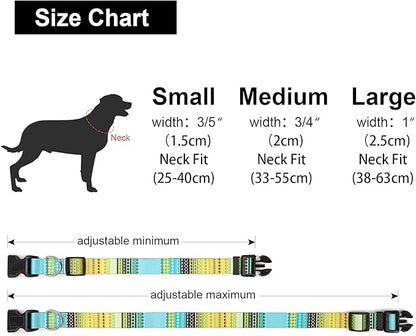 Adjustable Dog Collar with Patterns
