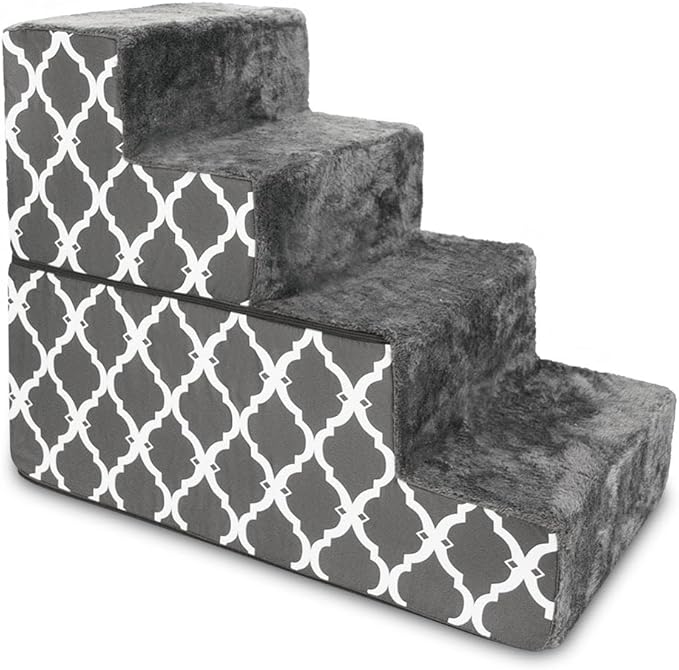 Best Pet Supplies Portable Foldable Foam Pet Stairs/Steps for Couch 4-Step (H: 22")