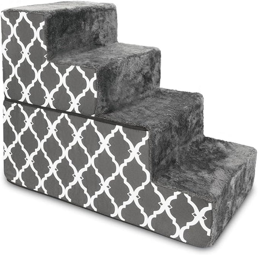 Best Pet Supplies Portable Foldable Foam Pet Stairs/Steps for Couch 4-Step (H: 22")