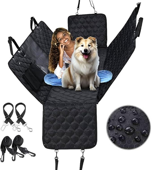 Dog Car Seat Waterproof Durable Scratchproof Nonslip Dog Car Hammock with Universal Size fits for Cars