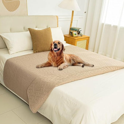 Ameritex 100% Waterproof Dog Bed Blankets double Sided Dog Couch Cover Knurling Pattern pet bed cover Reversible Furniture Couch Sofa Car for Puppy Kids