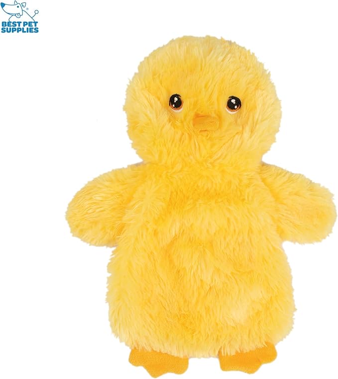 Best Pet Supplies Chicken Crinkle Plush Dog Toys for Interactive Play, Puppy and Senior Indoor Play, Colorful Chicken Toy Shape, Cute and Cuddly - Crinkle Chicken Bundle (Yellow, Pink, Blue)