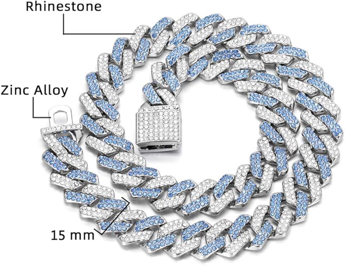 Chain Collar for Small Dogs Collar,15mm Wide (8 inch)