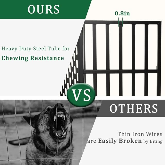 42 Inch Dog Crate Furniture Heavy Duty Dog Crate for Medium and Large Dogs 2 Removable 4 Lockable