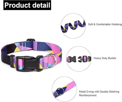Adjustable Dog Collar with Patterns