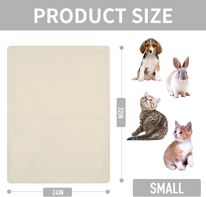 furrybaby Dog Blanket Soft Dog Blankets for Small Dogs Puppy Essentials Washable Fluffy Sherpa Fleece Cat Blanket 24x32 Inches for Bed Furniture Couch Sofa (Double-Layer Small