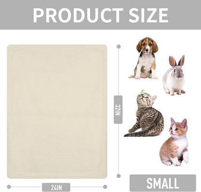 furrybaby Dog Blanket Soft Dog Blankets for Small Dogs Puppy Essentials Washable Fluffy Sherpa Fleece Cat Blanket 24x32 Inches for Bed Furniture Couch Sofa (Double-Layer Small