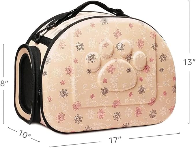 Pet Bag Outdoor Portable Pet Breathable Shoulder Bag Handbag Space EVA Cats Dogs Backpack Folding Travel Shoulder Bag Cats Dogs (Pink, S)