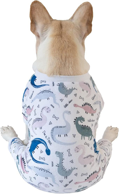 CuteBone Soft Puppy Pajamas Cute Dog Pjs Jumpsuit Pet Clothes Apparel P160M Medium