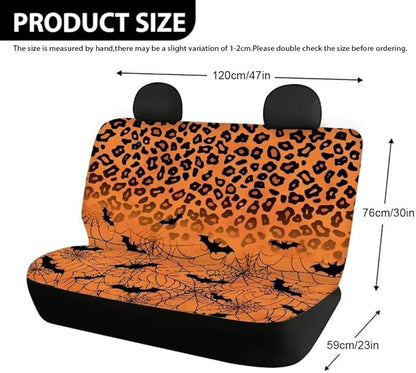 Leopard Bat Spider Web Seat Covers Set Universal Car Seat Covers